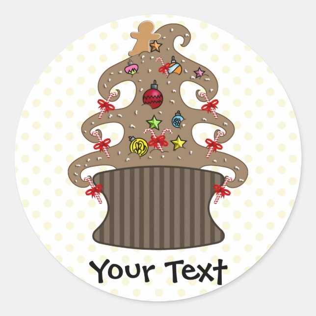 Cute Cupcakes Holiday Gifts Classic Round Sticker (Front)