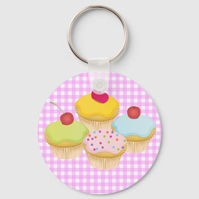 Cute Cupcakes Key Ring (Front)
