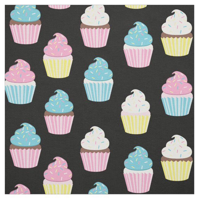 Cute Cupcakes Kids Bakery Treats Fabric (Swatch)