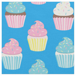 Cute Cupcakes Kids Bakery Treats Fabric