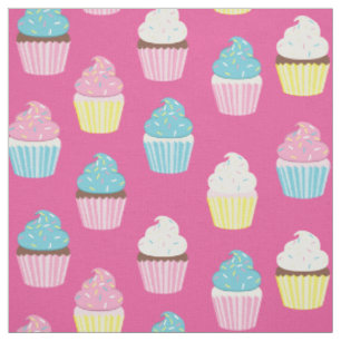 Cute Cupcakes Kids Bakery Treats Fabric