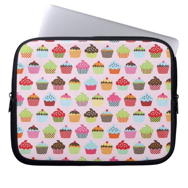 Cute Cupcakes Laptop Sleeve (Front)
