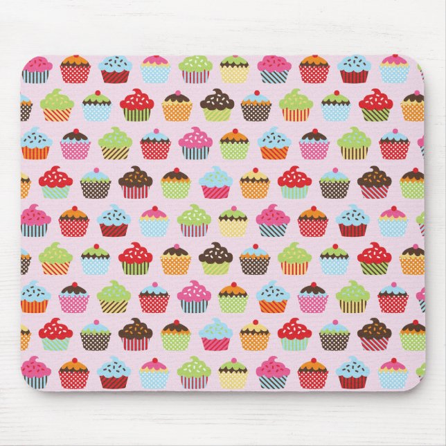 Cute Cupcakes Mouse Mat (Front)