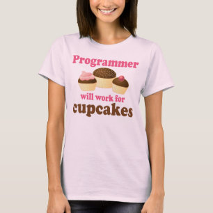 Cute Cupcakes Occupation Computer Programmer T-Shirt