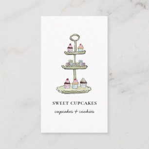 Cute cupcakes Pastries bakery business card