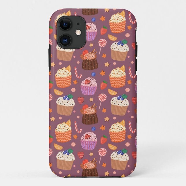 Cute cupcakes pattern  Case-Mate iPhone case (Back)