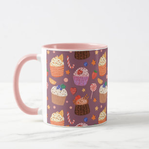 Cute cupcakes pattern mug