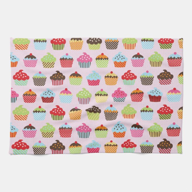 Cute Cupcakes Tea Towel (Horizontal)