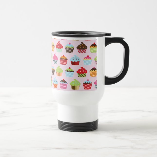 Cute Cupcakes Travel Mug (Right)