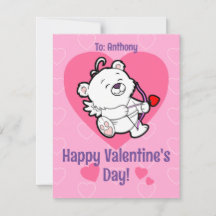 Cute Cupid Bear Valentine's Day Card