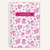 Cute Cupid Bow Arrow Heart Pattern Vintage Love
