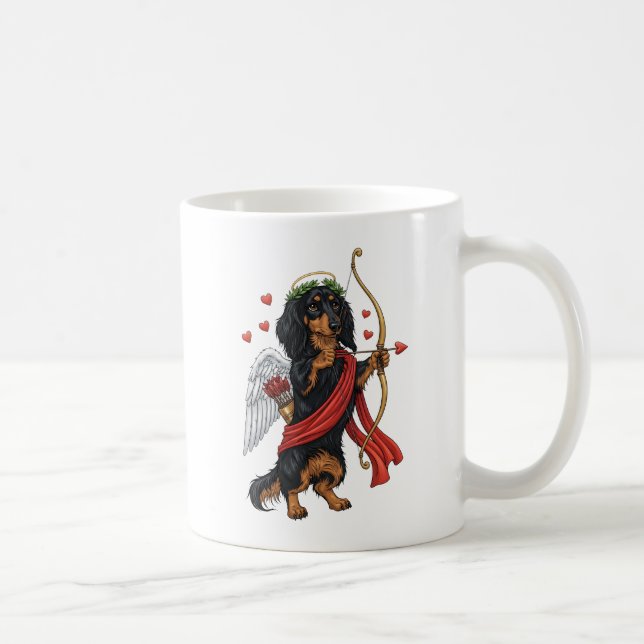 Cute Cupid Dachshund Valentine's Day Mug (Right)