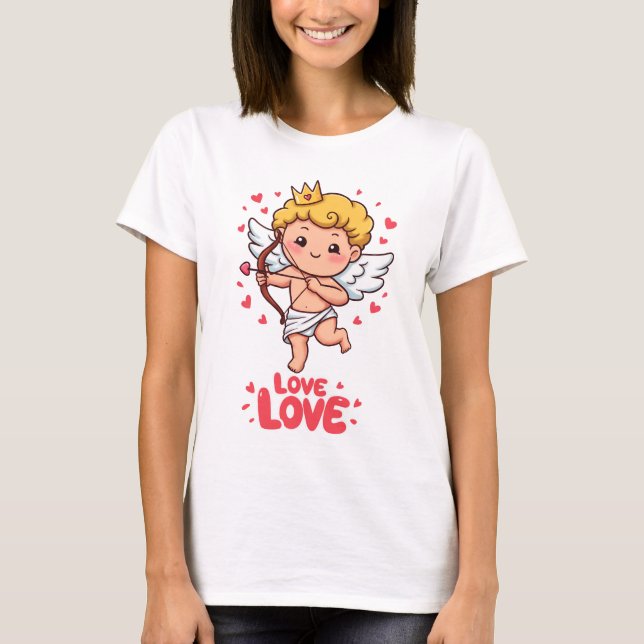 Cute Cupid Love T-Shirt (Front)