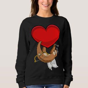 Cute Cupid Sloth Heart Love Sloths 42 Sweatshirt