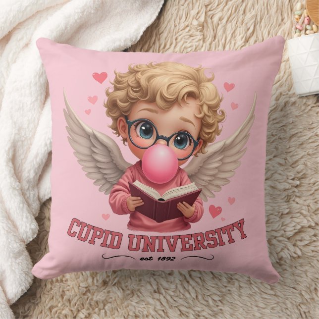 Cute Cupid University Bubblegum Angel Aesthetic Cushion (Blanket)