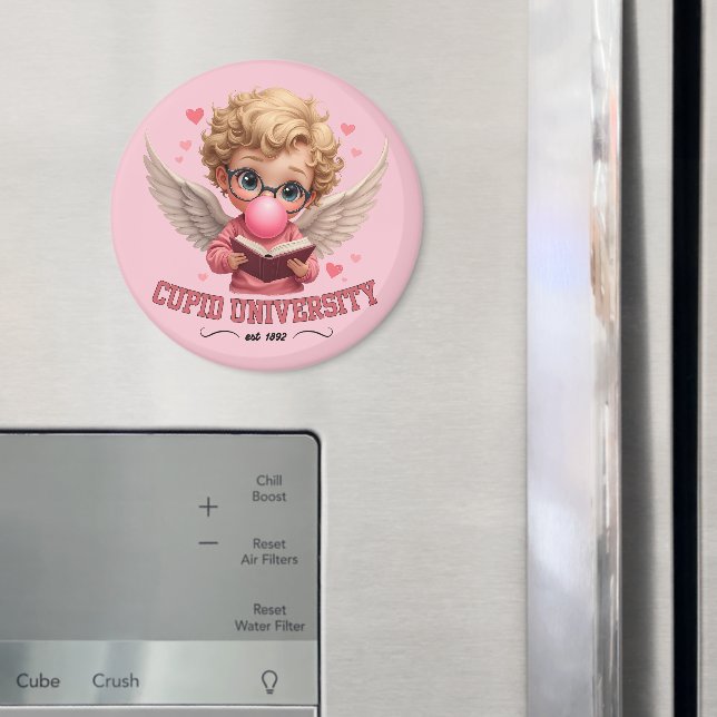 Cute Cupid University Bubblegum Angel Aesthetic Magnet (In Situ (Fridge))