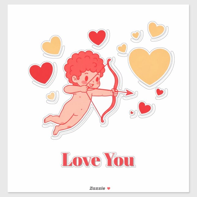Cute Cupid With Bow And Arrow (Sheet)