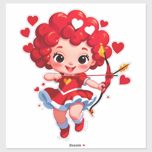 Cute Cupid With Bow And Arrow (Sheet)