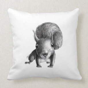 Cute Curious and Nosy Squirrel Cushion