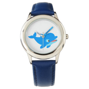 Cute Curious Cartoon Dolphin Watch