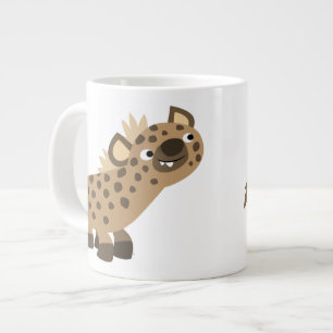 Cute Curious Cartoon Hyena Jumbo Mug