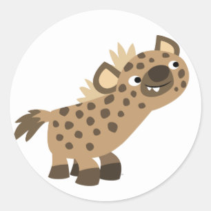 Cute Curious Cartoon Hyena Sticker