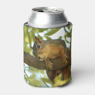 Cute & Curious Squirrel Nature Photography Can Cooler