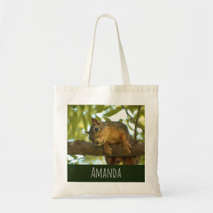 Cute Curious Squirrel Nature Photography Tote Bag