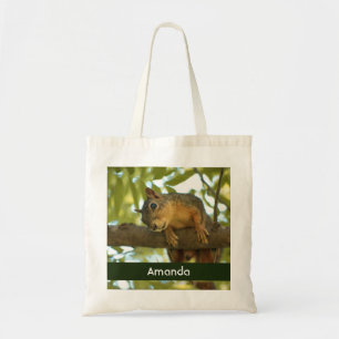 Cute Curious Squirrel Nature Photography Tote Bag