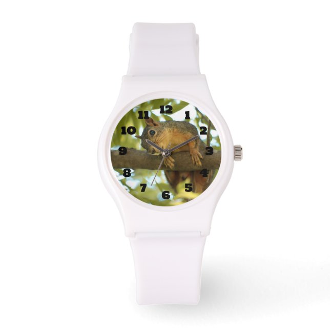 Cute & Curious Squirrel Nature Photography Watch (Front)