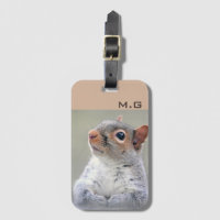 Cute Curious Squirrel Profile Photo Monogram