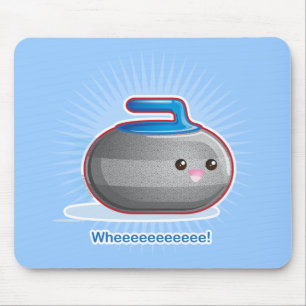 Cute Curling Stone Mouse Mat
