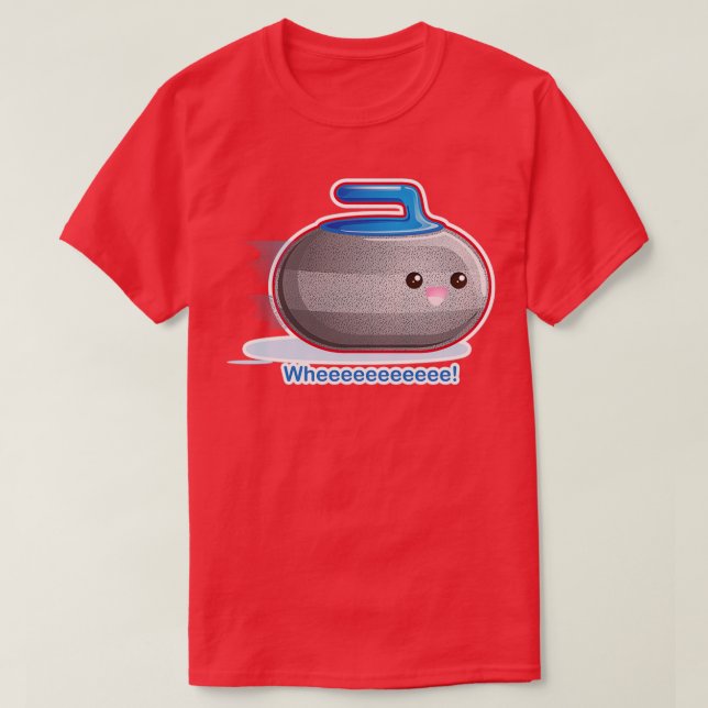 Cute Curling Stone T-Shirt (Design Front)