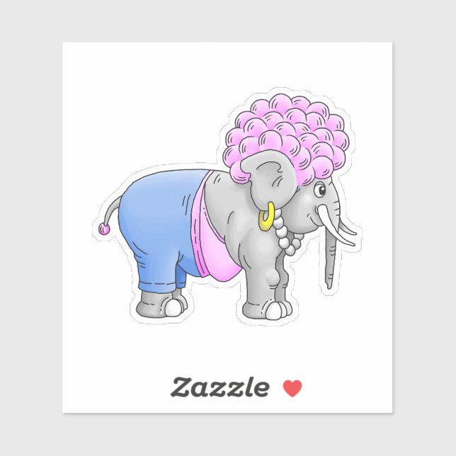 Cute Curly Elephant (Sheet)