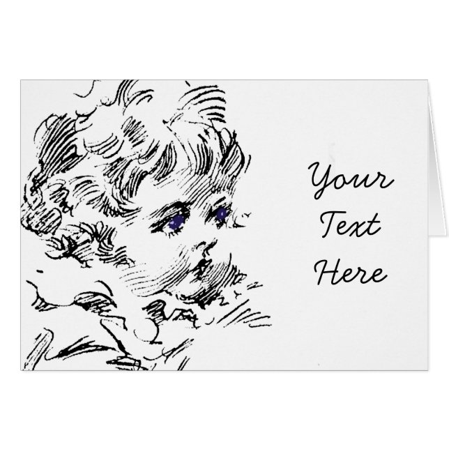 Cute Curly Haired Child (Front Horizontal)