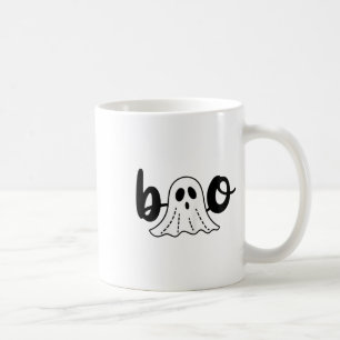 Cute Cursive Boo Spooky Ghost Halloween Coffee Mug