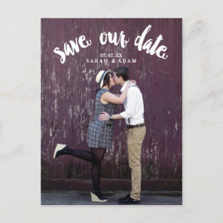 Cute Curved Text | Photo Save the Date Postcard