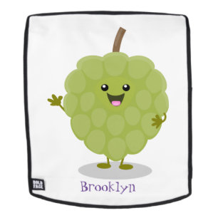 Cute custard apple cherimoya cartoon backpack