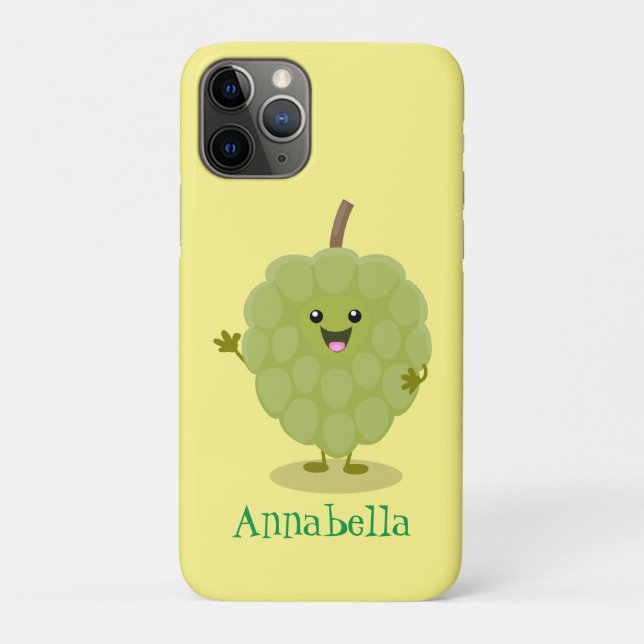Cute custard apple cherimoya cartoon  Case-Mate iPhone case (Back)