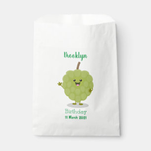 Cute custard apple cherimoya cartoon favour bags