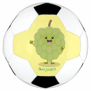 Cute custard apple cherimoya cartoon football