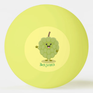 Cute custard apple cherimoya cartoon ping pong ball