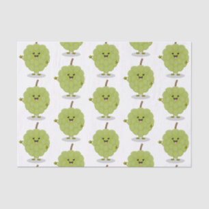 Cute custard apple cherimoya cartoon tissue paper