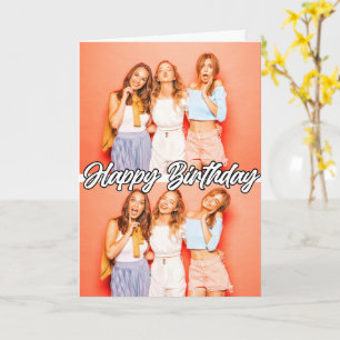 Cute Custom 2-photos Template Happy Birthday