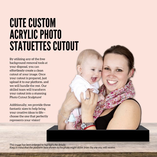 Cute Custom Acrylic Photo Statuettes Cutout Standing Photo Sculpture (Cute Custom Acrylic Photo Statuettes Cutout)