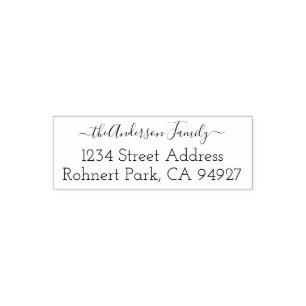 Cute Custom Address Stamp With Script Font