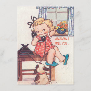 Cute custom be my bridesmaid/maid of honour invitation