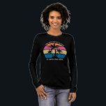 Cute Custom Beach Trip Women's Long Sleeve Tri-Blend Shirt<br><div class="desc">This cute tropical palm tree sunset women's long sleeved t-shirt is perfect for a summer beach trip with your college friends or a fun cruise ship getaway vacation with the family. Personalise a set of customised long sleeve t-shirts for your group outing to the coast or an island family reunion...</div>