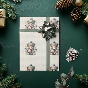 Cute Custom Bear Wrapping Paper