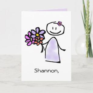 Cute Custom Bridesmaid Request Card